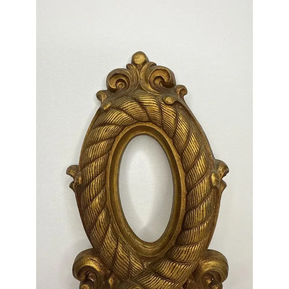 Vintage Syroco Home interiors Gold Candle Sconce